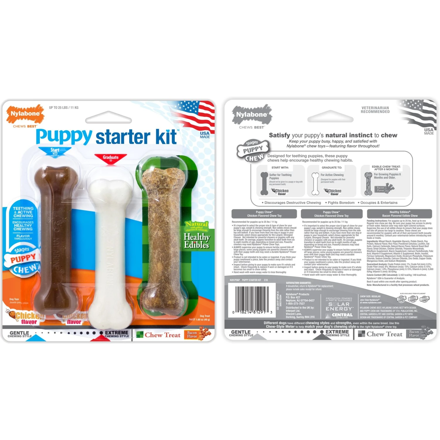 Nylabone Puppy Starter Kit With Chew Toys, Teething Kit & Chew Treat 9 Nylabone Puppy Starter Kit With Chew Toys, Teething Kit & Chew Treat - Image 9