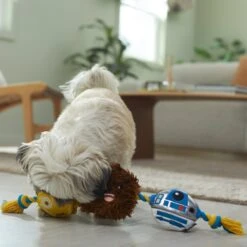 STAR WARS R2-D2, C-3PO & CHEWBACCA Plush With Rope Squeaky Dog Toy -Pet Toys Shop 316382 PT3. AC SS1800 V1645205539
