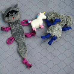 Rocket & Rex Oh My! Unicorn Stuffing-Free Squeaky Plush Dog Chew Toy Set, 3 Count -Pet Toys Shop 318049 PT6. AC SS1800 V1632182188