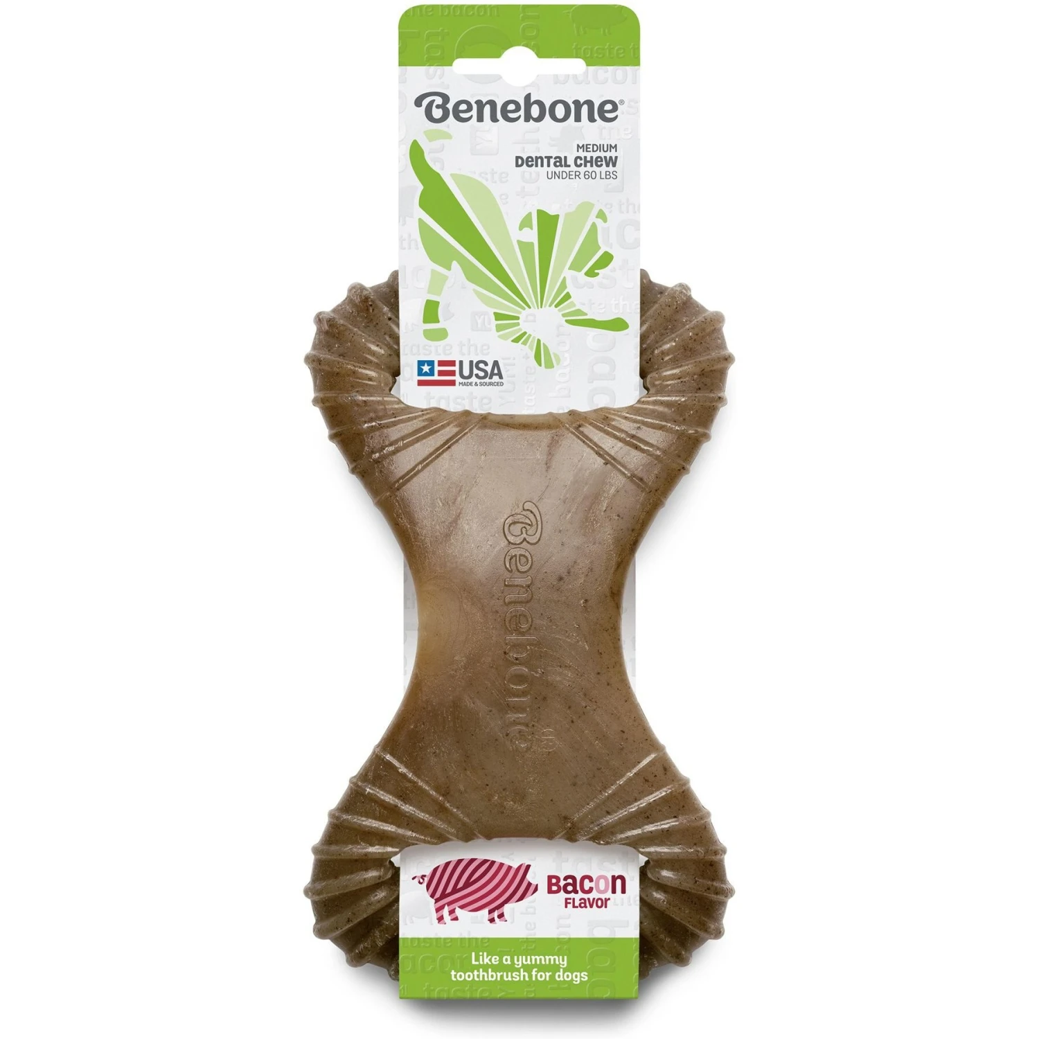 Benebone Bacon Flavor Wishbone Tough Dog Chew Toy & Benebone Bacon Flavor Dental Tough Dog Chew Toy 6 Benebone Bacon Flavor Wishbone Tough Dog Chew Toy & Benebone Bacon Flavor Dental Tough Dog Chew Toy - Image 6