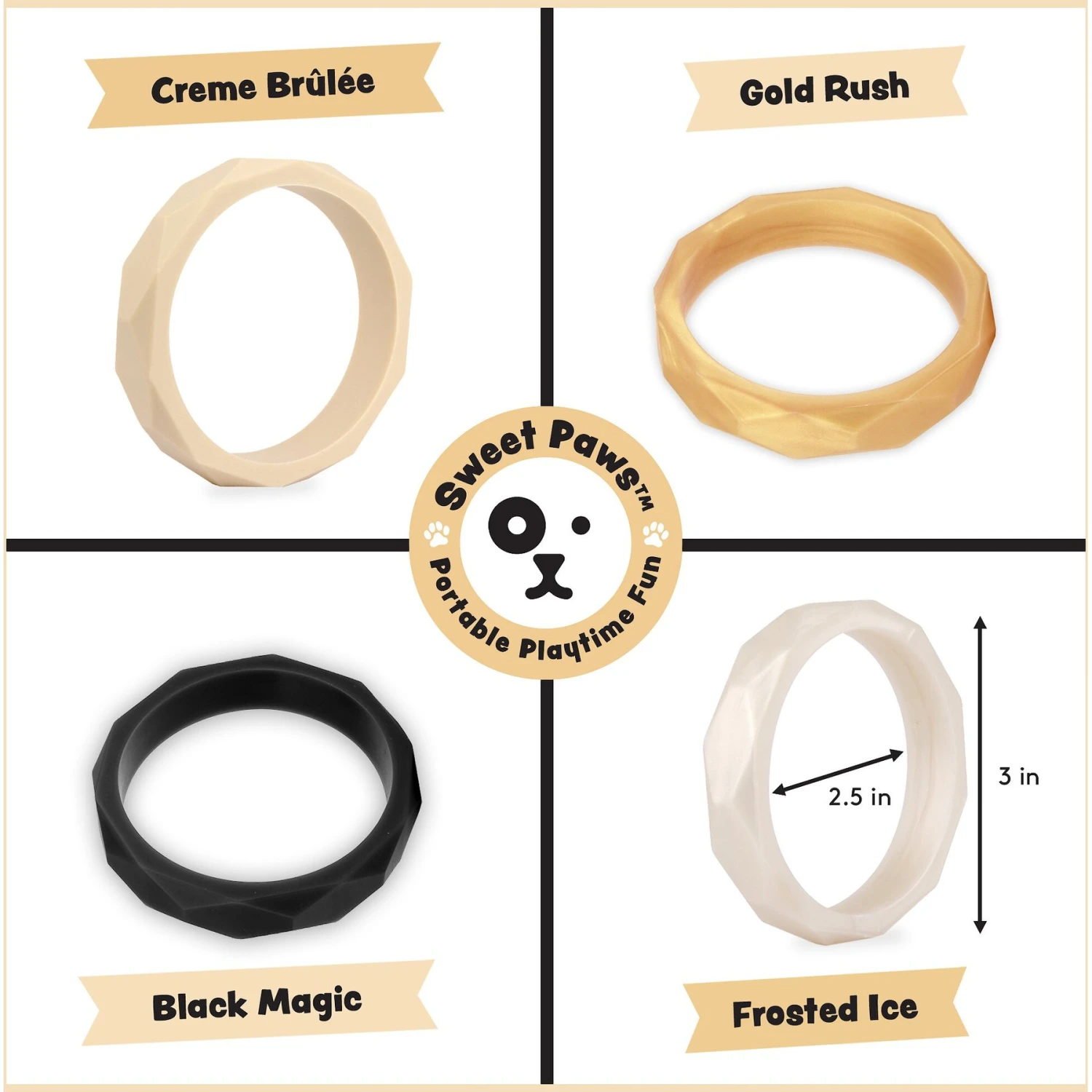 Sweet Paws Wearable Puppy Teether Stack Party Of 4 4 Sweet Paws Wearable Puppy Teether Stack Party Of 4 - Image 4