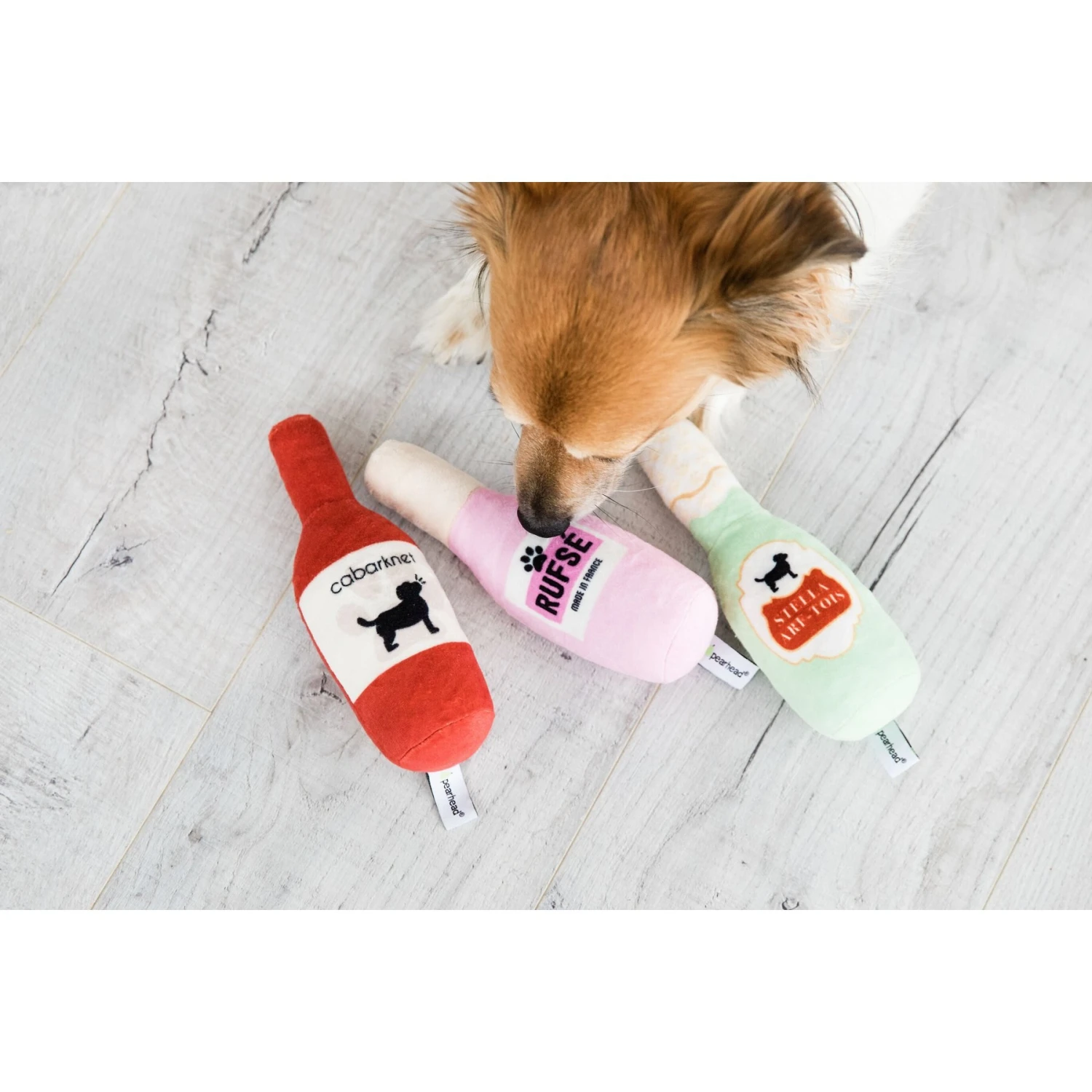 Pearhead Beer, Wine & Rose Plush Dog Toys, 3 Count 3 Pearhead Beer, Wine & Rose Plush Dog Toys, 3 Count - Image 3