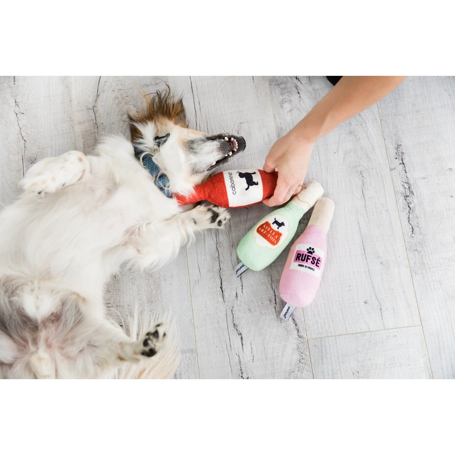 Pearhead Beer, Wine & Rose Plush Dog Toys, 3 Count 4 Pearhead Beer, Wine & Rose Plush Dog Toys, 3 Count - Image 4