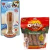 Hartz Chew 'n Clean Chicken Flavored Drumstick Dog Treat & Chew Toy & Hartz Oinkies Porkalicious Jerky Chicken Natural Chew Dog Treats