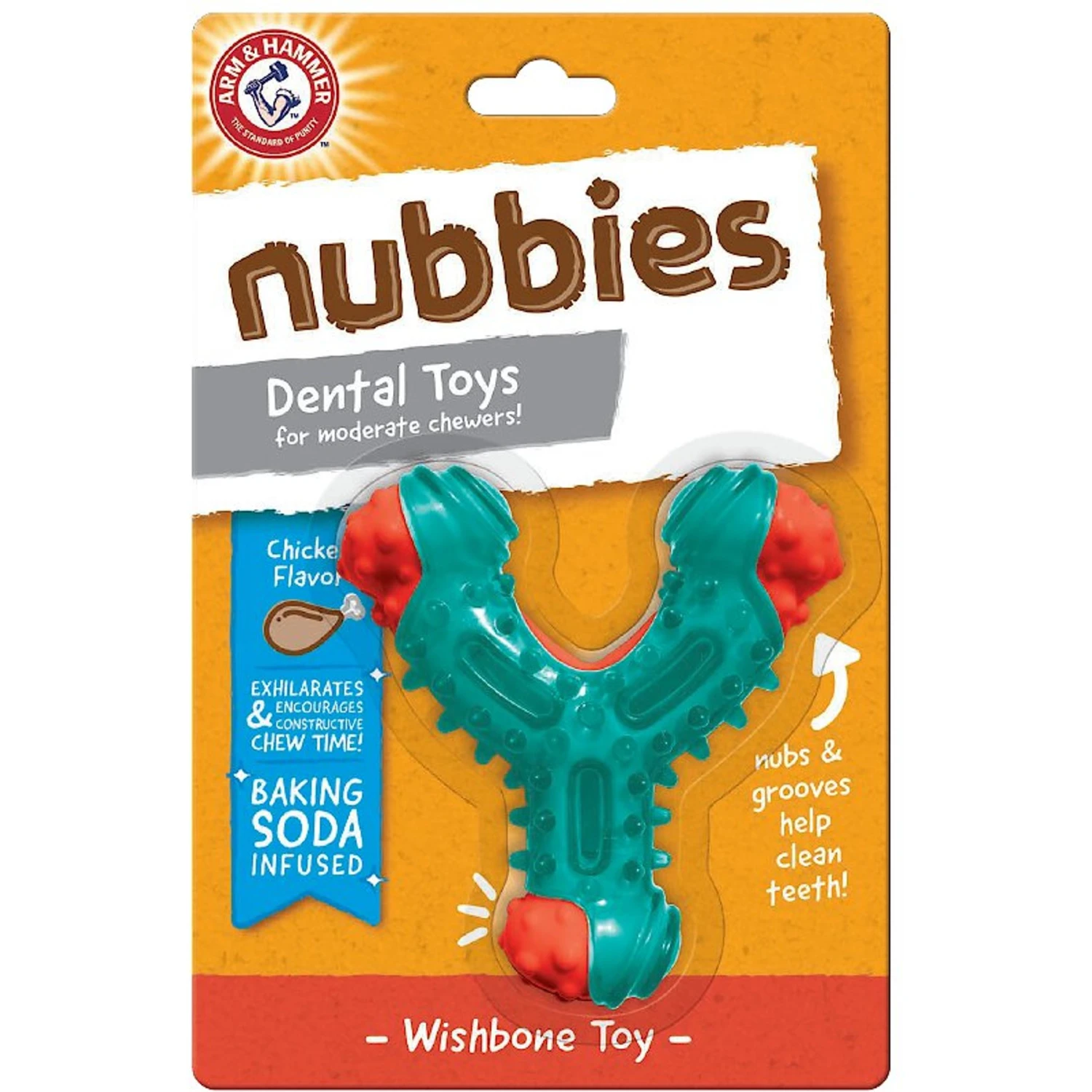 Arm & Hammer Products Nubbies WishBone Dental Dog Toy 1 Arm & Hammer Products Nubbies WishBone Dental Dog Toy