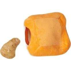 Cosmo Furbabies Chicken Nugget Puzzle Plush Dog Toy, Yellow & White, 6-in -Pet Toys Shop 343009 PT2. AC SS1800 V1637104002