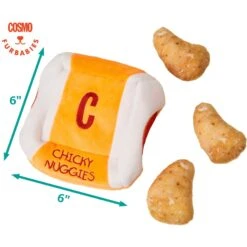 Cosmo Furbabies Chicken Nugget Puzzle Plush Dog Toy, Yellow & White, 6-in -Pet Toys Shop 343009 PT3. AC SS1800 V1637103129