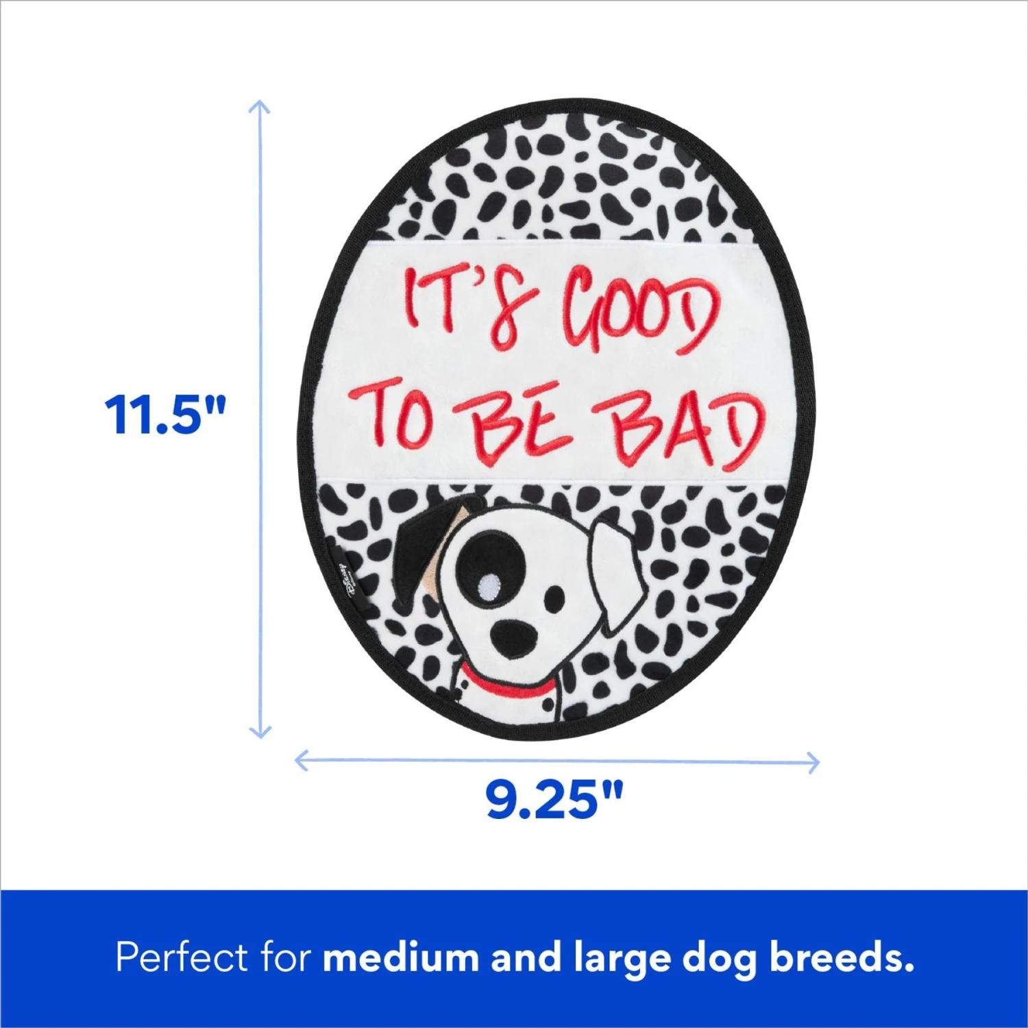 Disney Villains Cruella De Vil Flat Plush Squeaky Dog Toy 2 Disney Villains Cruella De Vil Flat Plush Squeaky Dog Toy - Image 2