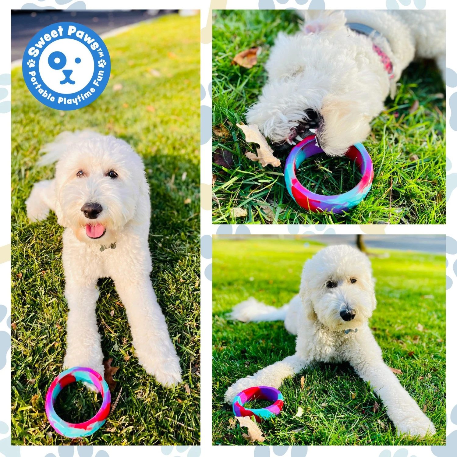 Sweet Paws Chunky Wearable Puppy Teether Stack Dog Toy, 2 Count 2 Sweet Paws Chunky Wearable Puppy Teether Stack Dog Toy, 2 Count - Image 2