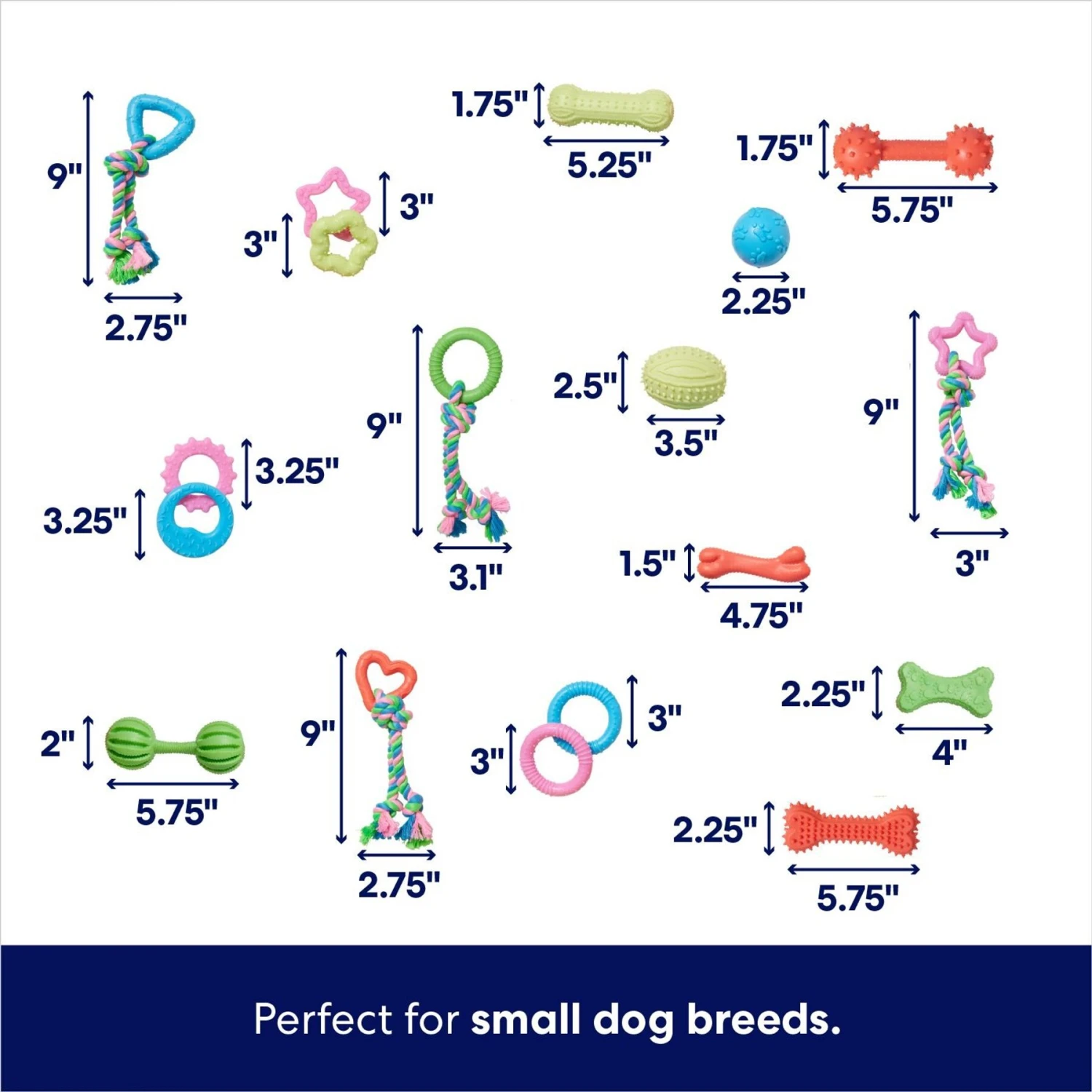 Frisco Small Breed Puppies Rope & TPR Variety Pack Puppy Toy 2 Frisco Small Breed Puppies Rope & TPR Variety Pack Puppy Toy - Image 2