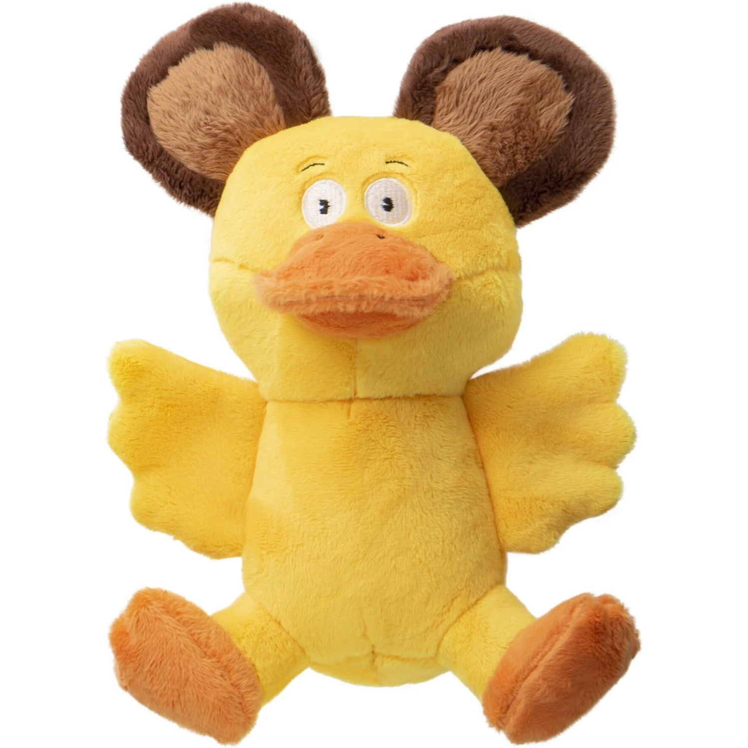 GoDog Silent Squeak Flips Duck Bear Dog Toy, Yellow, Large 5 GoDog Silent Squeak Flips Duck Bear Dog Toy, Yellow, Large - Image 5
