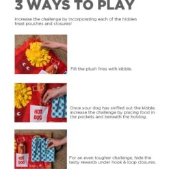 Outward Hound Activity Matz Fast Food Fun Game Plush Dog Toy -Pet Toys Shop 368178 PT2. AC SS1800 V1644529687