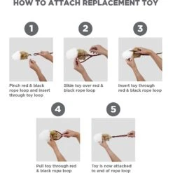 Outward Hound Beaver Tail Teaser Wand Dog Toy Replacement Lure -Pet Toys Shop 368182 PT4. AC SS1800 V1644530789