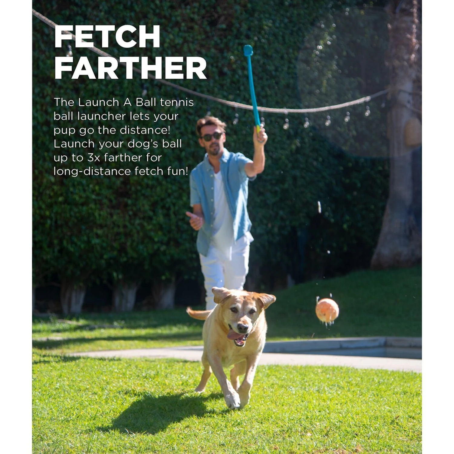 Outward Hound Launch A Ball Tennis Dog Toy 2 Outward Hound Launch A Ball Tennis Dog Toy - Image 2