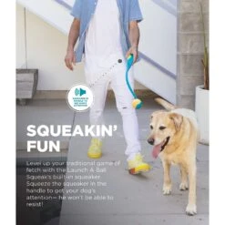 Outward Hound Launch A Ball Squeak Interactive Tennis Ball Launcher Dog Toy -Pet Toys Shop 368208 PT3. AC SS1800 V1644531463
