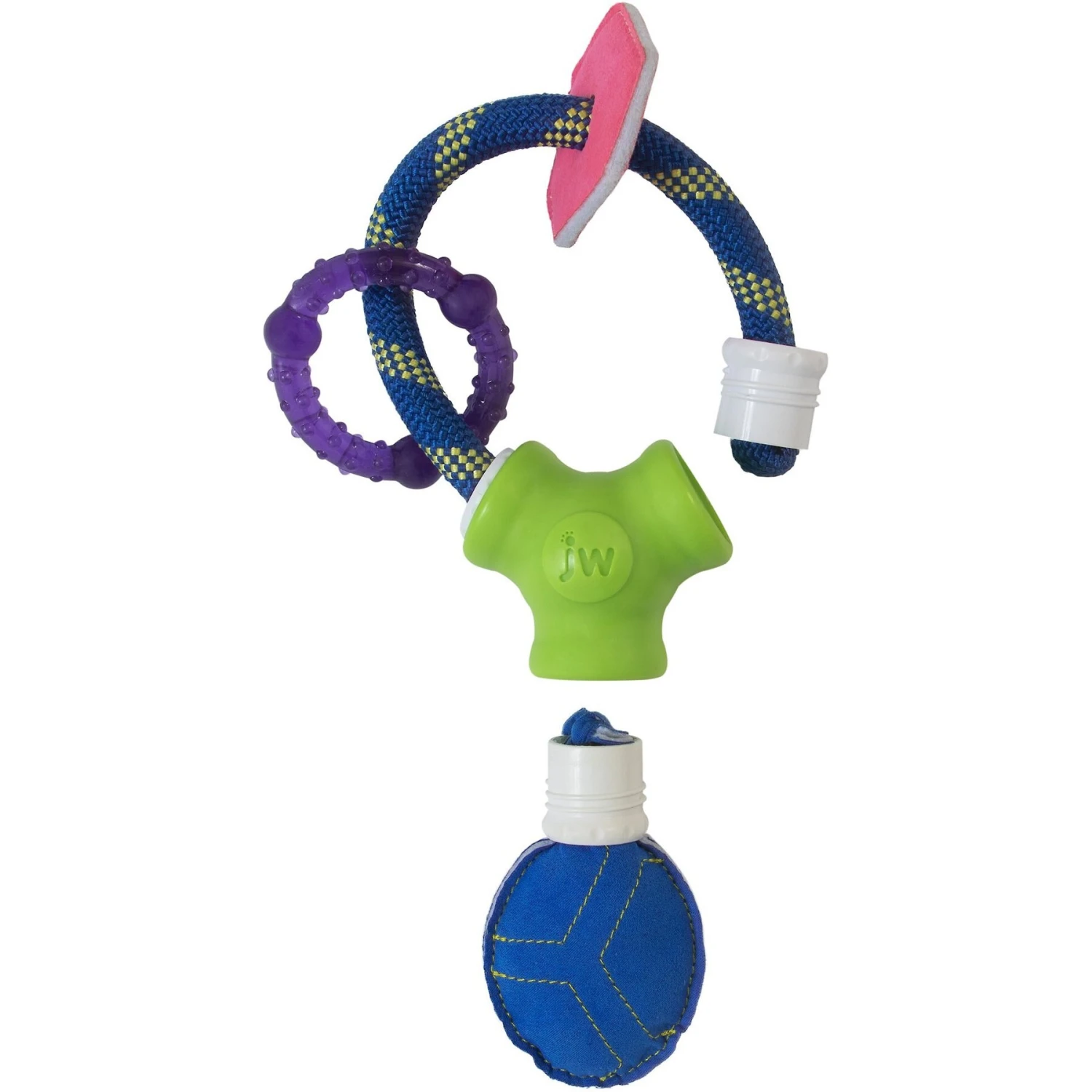 JW Pet Puppy Connects Soft-Ee Dog Toy, Multicolor 6 JW Pet Puppy Connects Soft-Ee Dog Toy, Multicolor - Image 6