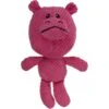 GoDog Checkers Hippo Squeaker Plush Dog Toy