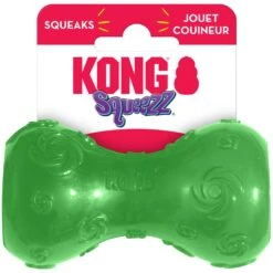 KONG Squeezz Dumbbell Dog Toy, Color Varies -Pet Toys Shop 53370 PT3. AC SS1800 V1603165581