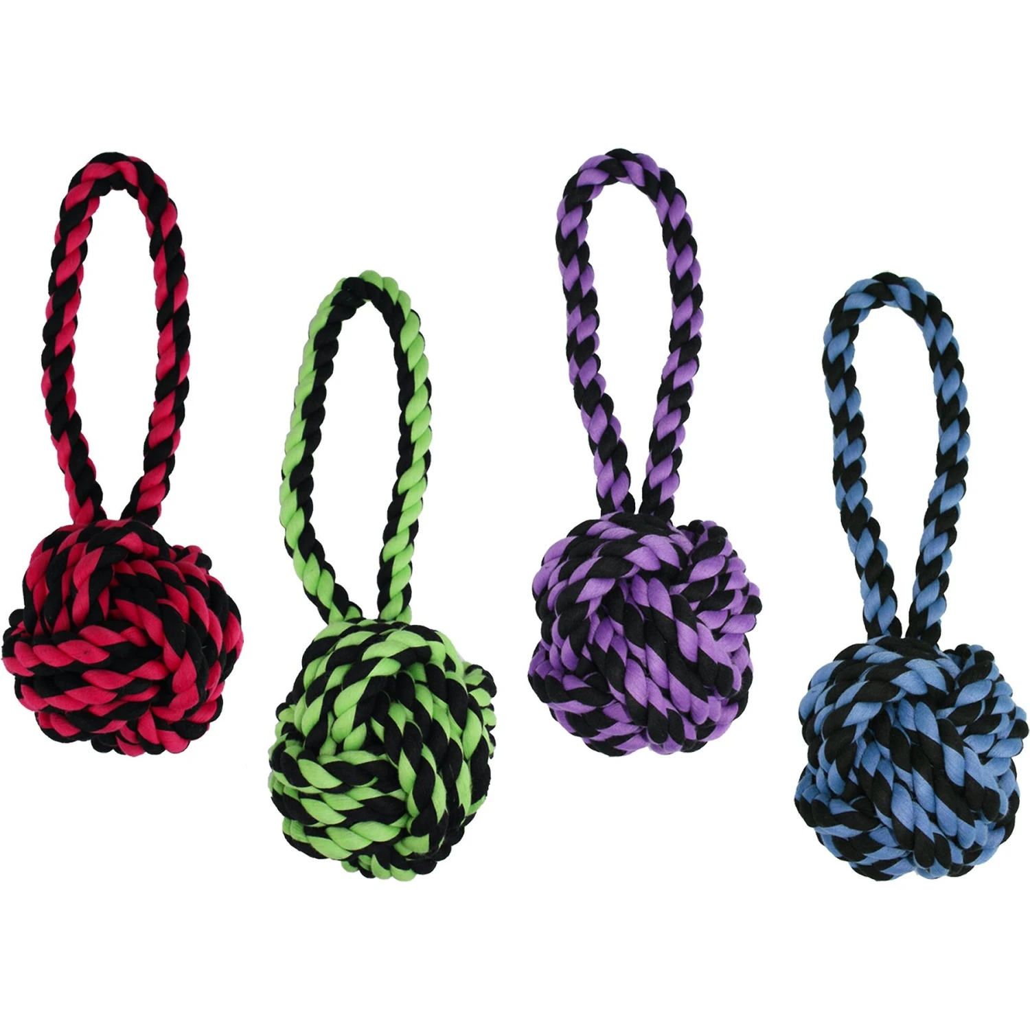 Multipet Nuts For Knots Heavy Duty Rope With Tug Dog Toy, Color Varies 1 Multipet Nuts For Knots Heavy Duty Rope With Tug Dog Toy, Color Varies
