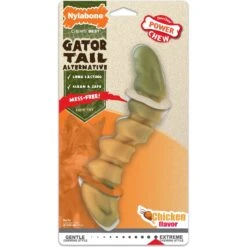 Nylabone Power Chew Gator Tail Alternative Chicken Flavor Dog Chew Toy, Large