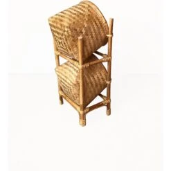 D-Art Collection 2 Tier Bamboo Dog & Cat Toy Storage Accessory, Natural, Medium -Pet Toys Shop 704486 PT2. AC SS1800 V1667948493