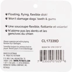 Booda Soft Bite Tail Spin Flyer Flying Disc Dog Toy, Color Varies -Pet Toys Shop 70599 PT5. AC SS1800 V1530911774