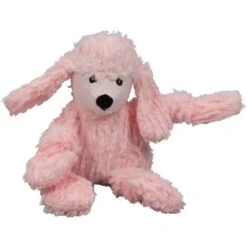 HuggleHounds Diva Poodle Knottie Dog Toy, Pink
