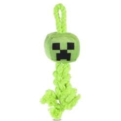Fetch For Pets Minecraft Creeper Rope Squeaky Dog Toy