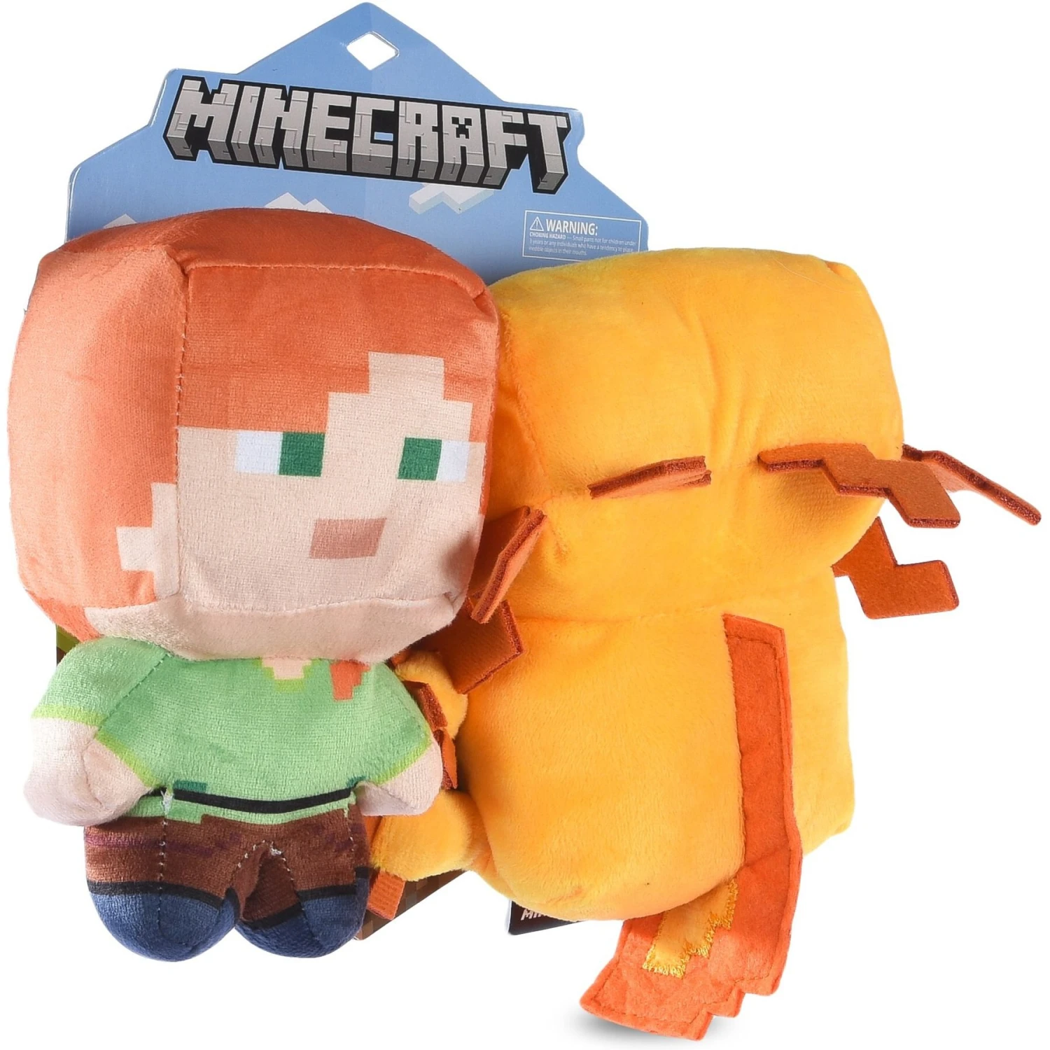 Fetch For Pets Minecraft Alex & Gold Axolotl Figure Plush Squeaky Dog Toy, Small, 2 Count 2 Fetch For Pets Minecraft Alex & Gold Axolotl Figure Plush Squeaky Dog Toy, Small, 2 Count - Image 2