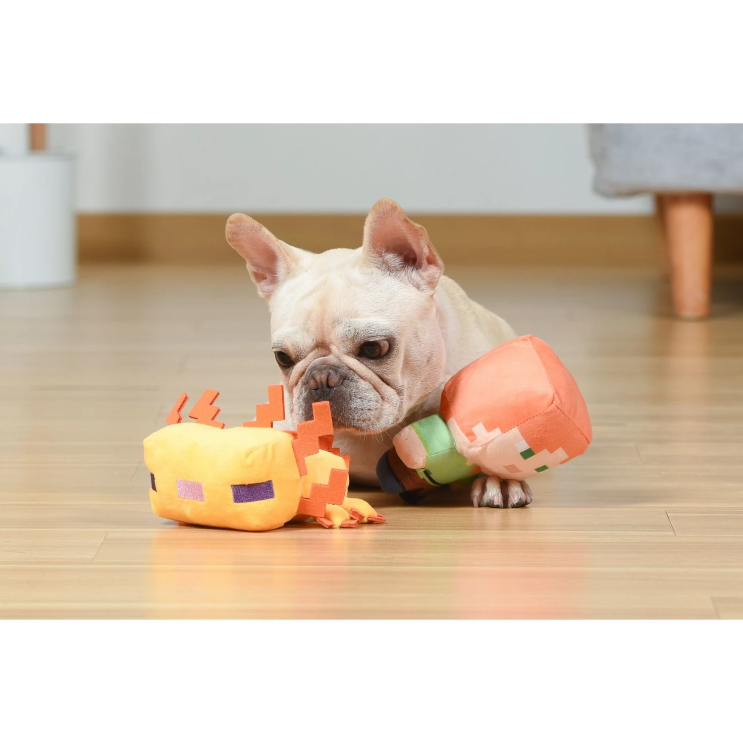 Fetch For Pets Minecraft Alex & Gold Axolotl Figure Plush Squeaky Dog Toy, Small, 2 Count 5 Fetch For Pets Minecraft Alex & Gold Axolotl Figure Plush Squeaky Dog Toy, Small, 2 Count - Image 5