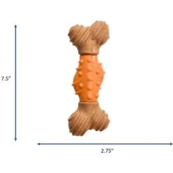 Ethical Pet BambonePeanut Butter Flavored BoneDog Toy, Brown/Orange -Pet Toys Shop 736174 PT3. AC SS1800 V1683296259