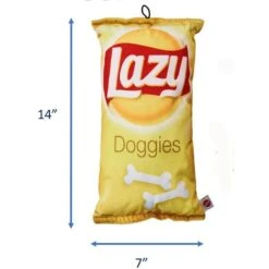 Ethical Pet Fun Food Lazy Doggie Chips Plush Squeaky Dog Toy, Assorted -Pet Toys Shop 736382 PT3. AC SS1800 V1683296197