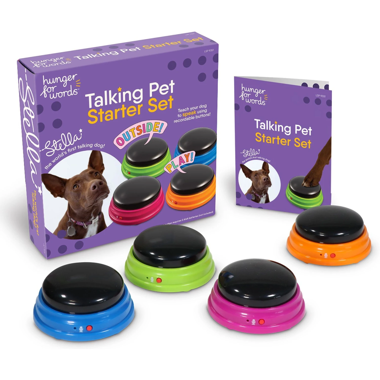Hunger For Words Talking Pet Button Mat Dog Toy & Hunger For Words Talking Pet Starter Set Dog Toy 2 Hunger For Words Talking Pet Button Mat Dog Toy & Hunger For Words Talking Pet Starter Set Dog Toy - Image 2