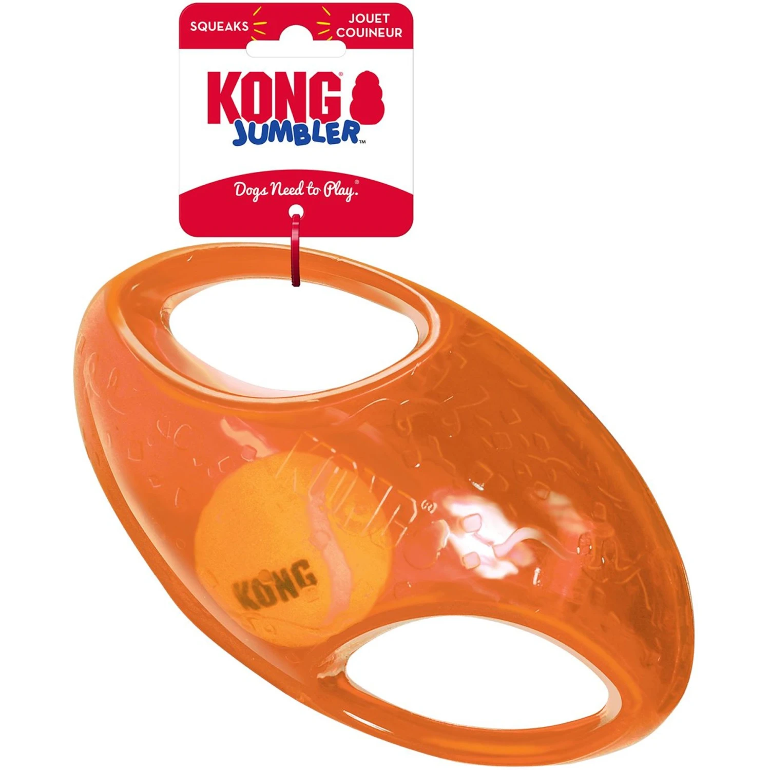 KONG Jumbler Football Dog Toy, Color Varies 7 KONG Jumbler Football Dog Toy, Color Varies - Image 7