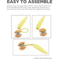 Outward Hound Tail Spinner Squeaky Furry Tail Chaser Dog Toy, Orange -Pet Toys Shop 786350 PT2. AC SS1800 V1682620974