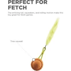 Outward Hound Tail Spinner Squeaky Furry Tail Chaser Dog Toy, Orange -Pet Toys Shop 786350 PT3. AC SS1800 V1682622056