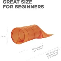 Outward Hound Zip & Zoom Closed Tunnel Chute Attachment With Metal Stakes Dog Agility Kit, Orange -Pet Toys Shop 786494 PT3. AC SS1800 V1682619535