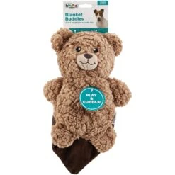 Outward Hound Blanket Buddies Brown Bear Small Blacket Treat & Squeaky Dog Toy, Brown -Pet Toys Shop 786718 PT6. AC SS1800 V1682628796