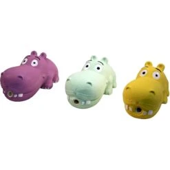 Multipet Latex Hippo Squeaky Dog Toy, Color Varies -Pet Toys Shop 78732 PT3. AC SS1800 V1495138848