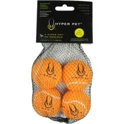 Hyper Pet 4 Pack Of Balls For Dogs, Orange