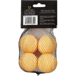Hyper Pet 4 Pack Of Balls For Dogs, Orange -Pet Toys Shop 80079 PT3. AC SS1800 V1545174186