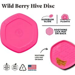 Project Hive Pet Company Hive Wild Berry Scented Disc & Lick Mat Dog Toy, Pink 9 Project Hive Pet Company Hive Wild Berry Scented Disc & Lick Mat Dog Toy, Pink -Pet Toys Shop 805950 PT2. AC SS1800 V1683567308
