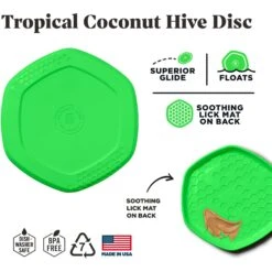 Project Hive Pet Company Hive Tropical Coconut Scented Disc & Lick Mat Dog Toy, Green 8 Project Hive Pet Company Hive Tropical Coconut Scented Disc & Lick Mat Dog Toy, Green -Pet Toys Shop 806142 PT2. AC SS1800 V1683565371