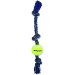 Mammoth Denim 3 Knot Rope Tug With Tennis Ball Dog Toy
