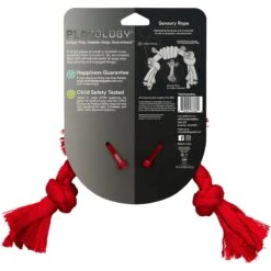 Playology Puppy Sensory Rope Beef Dog Toy, Red, Small -Pet Toys Shop 839174 PT6. AC SS1800 V1683740498