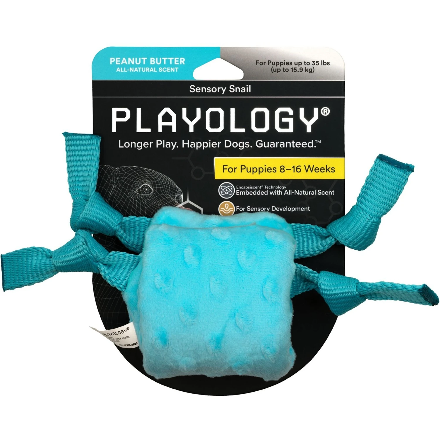 Playology Puppy Sensory Snail Peanut Butter Dog Toy 2 Playology Puppy Sensory Snail Peanut Butter Dog Toy - Image 2