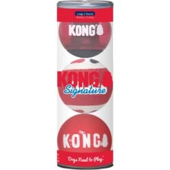 KONG Signature Balls Dog Toy, Large, 3 Count -Pet Toys Shop 841694 PT2. AC SS1800 V1682442613