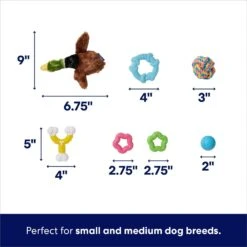 Frisco Forest Friends Plush, Rope & TPR Variety Pack Dog Toy -Pet Toys Shop 843534 PT2. AC SS1800 V1693411070