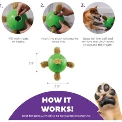 Nina Ottosson By Outward Hound Snuffle N' Treat Interactive Puzzle Ball & Treat Dispenser Dog Toy, Green -Pet Toys Shop 855590 PT2. AC SS1800 V1694286656