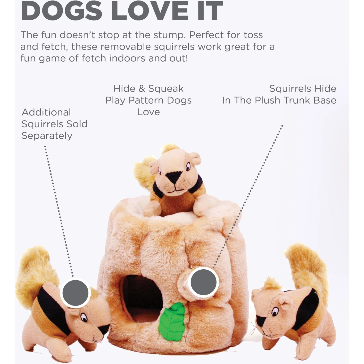 Outward Hound Hide A Squirrel Squeaky Puzzle Plush Dog Toy 3 Outward Hound Hide A Squirrel Squeaky Puzzle Plush Dog Toy - Image 3